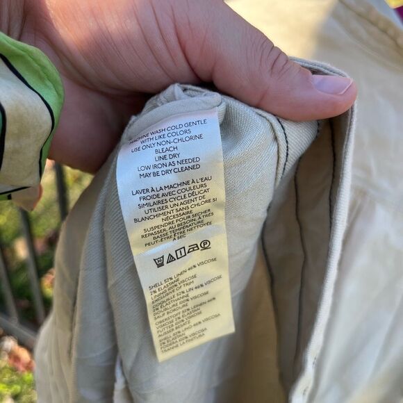 Anthropologie Maeve Collared Linen Button-Front Tassel Mini Dress NWT - Picture 8 of 9